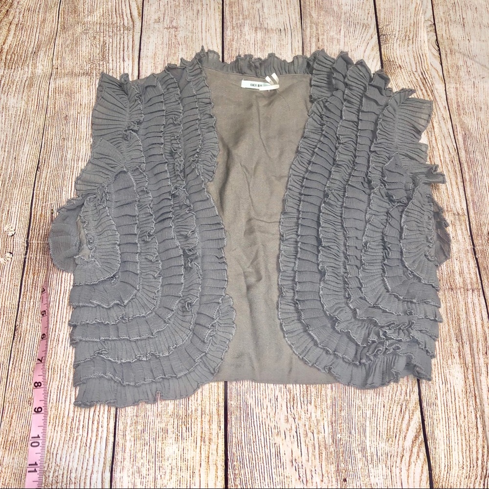Kimchi Blue Ruffle Bolero Vest - Picture 3 of 6